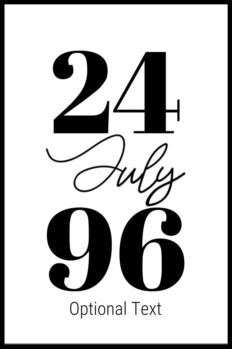 Personalised Date Framed Print